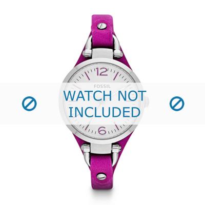 Horlogeband Fossil ES3317 Onderliggend Leder Paars 8mm