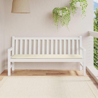 VidaXL Tuinbankkussen 180x50x3 cm oxford stof crèmekleurig