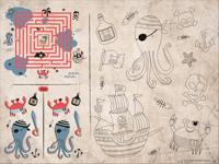 Pirate Party Activiteiten Placemat (6st) - thumbnail