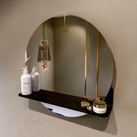 MONDIAZ SPOT spiegel rond 60cm met Spiegelplanchet kleur Urban. - thumbnail