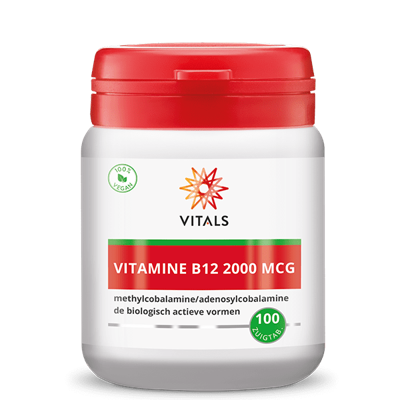 Vitals Vitamine B12 2000mcg Zuigtabletten Vitals Vitamine B12 2000mcg Zuigtabletten