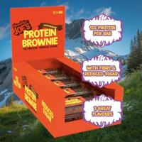 Mountain Joe&apos;s Protein Brownie Chocolate Peanut (10 x 60 g) - thumbnail