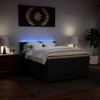 Boxspring met matras kunstleer zwart 140x190 cm - thumbnail