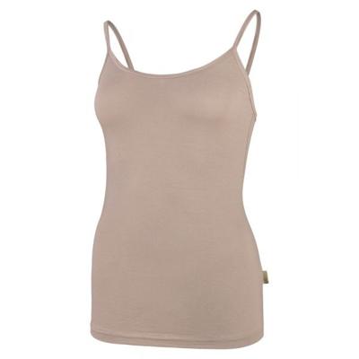Boru Bamboo 2-pack dames spaghetti hemd - Hemdjes dames - Zwarte en witte hemdjes met smalle bandjes - M - Huidskleur - Top - Singlet - M - M - M