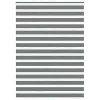 VidaXL Zebra rolgordijn 155x200 cm stofbreedte 150,9 cm donkergrijs - thumbnail