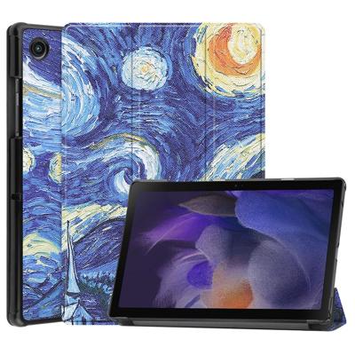 3-Vouw sleepcover hoes - Samsung Galaxy Tab A8 (2021) - Van Gogh Sterrennacht
