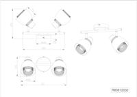 Trio Zwarte plafondlampPunch 2-lichts - R80812032 - thumbnail