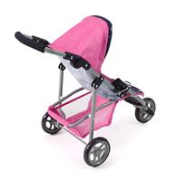 Poppenwagen Jogger Lola - Vlinders Navy Roze - thumbnail