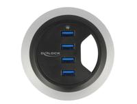 Delock 62868 USB 3.2 Gen 1-hub 4 poorten Zwart - thumbnail