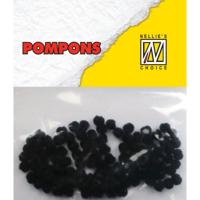 Nellie's Choice • pompoms mini 3mm 100stuks/pkg col. md-1924 black - thumbnail