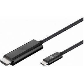 USB-C naar HDMI kabel - 3840*2160p @ 60Hz & 3D - USB-C adapterkabel - 1,8 meter - Zwart