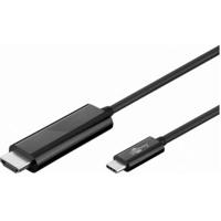 USB-C naar HDMI kabel - 3840*2160p @ 60Hz & 3D - USB-C adapterkabel - 1,8 meter - Zwart - thumbnail