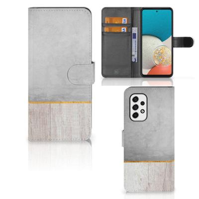 Samsung Galaxy A53 | Book Style Case | Wood Concrete