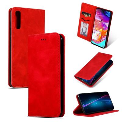 Retro huid voelen Business magnetische horizontale Flip lederen case voor Samsung Galaxy A70 (rood) Retro huid voelen Business magnetische horizontale Flip lederen case voor Samsung Galaxy A70 (rood)