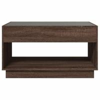 Salontafel met Infinity LED 90x50x50 cm bruin eikenkleurig - thumbnail