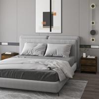 Nachtkastjes 2 st 45x34,5x44,5 cm bewerkt hout gerookt eiken - thumbnail