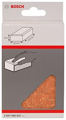 Bosch Accessories 2607000637 Handschuurblok, lengte x breedte: 80 x 120 mm, van kurk, klein 1 stuk(s)