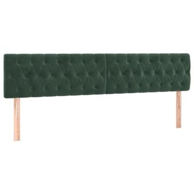 Boxspring met matras fluweel donkergroen 200x200 cm