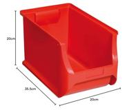 Allit 456281 Zichtbak ProfiPlus 4H (b x h x d) 205 x 200 x 355 mm Rood 1 stuk(s) - thumbnail