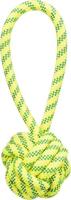 Trixie aquatoy touw met bal drijvend polyester geel / groen - thumbnail