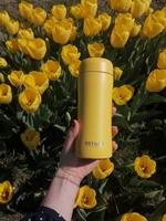 Retulp Tumbler thermosbeker - happy yellow - 300ml - thumbnail