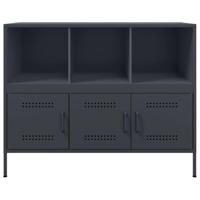 Dressoir 100,5x39x79 cm koudgewalst staal antracietkleurig - thumbnail