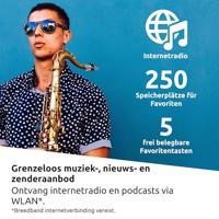 TechniSat STERNRADIO IR 2 - compacte internetradio (wifi, verwisselbare batterij, kleurendisplay, aanpasbare snelkeuzetoetsen, slaapradio, wekker, slaaptimer, snooze, AUX, app-bediening) zwart - thumbnail