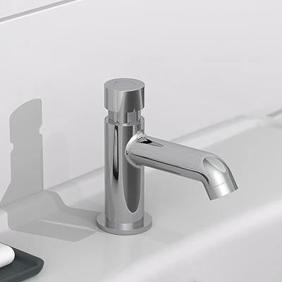 LIMA zelfsluitende fonteinkraan, chroom keramische schijven bediening door drukknop en sluit automatisch vervangbaar ventiel bovenstuk mousseur KIWA-gekeurd besparing van water door beperkte - thumbnail