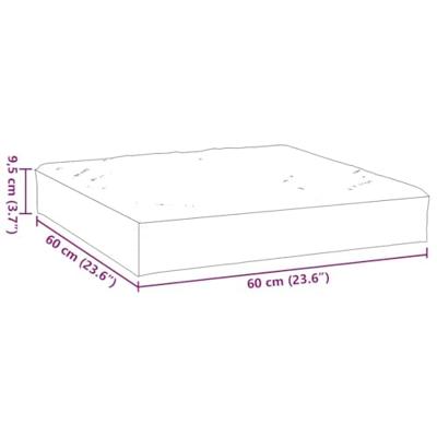 Palletkussen 60x60x8 cm oxford stof crmekleurig