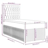 Boxspring met matras stof taupe 90x200 cm - thumbnail