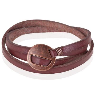 Leren Wikkelarmband LGT Jewels Verstelbaar Bruin Leren Wikkelarmband LGT Jewels Verstelbaar Bruin