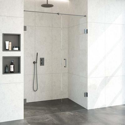 Nisdeur Compleet Just Creating Profielloos 2-Delig 140x200 cm 80/60 Gunmetal Sanitop