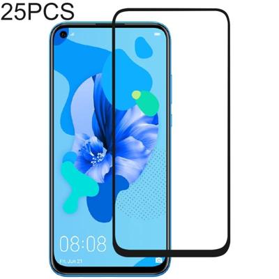 25 stuks volledige lijm volledige cover Screen Protector gehard glas film voor Huawei Nova 5i
