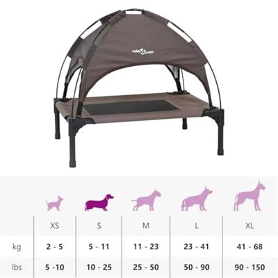 VidaXL Hondenbed bruin 62 x 48 x 61 cm staal VidaXL Hondenbed bruin 62 x 48 x 61 cm staal
