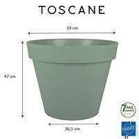 EDA PLASTIQUE - Toscane ronde bloempot - Ø 60 x H47 cm - 76 L - Lauriergroen - thumbnail