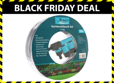 Kynast tuinslangset 20M - Met sproeikop en aansluitstuk - Grijs