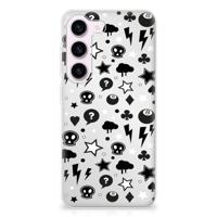 Silicone Back Case Samsung Galaxy S23 Silver Punk - thumbnail