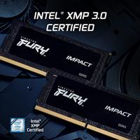 Kingston Impact Black XMP Werkgeheugenmodule voor PC DDR5 32 GB 2 x 16 GB 6400 MHz 262-pins SO-DIMM KF564S38IBK2-32 - thumbnail