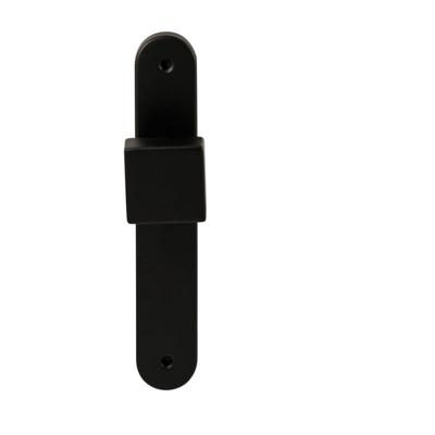 Hardbrass Knopkruk Quadro op ovaal langschild blind - zwart