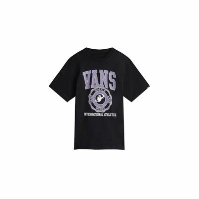 T-Shirt met Korte Mouwen voor kinderen Vans Inter V Ss Zwart - Maat: 14-16 Jaar