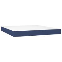 Boxspring met matras stof blauw 160x200 cm - thumbnail