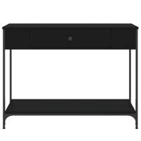 Wandtafel 100x34,5x75 cm bewerkt hout zwart - thumbnail