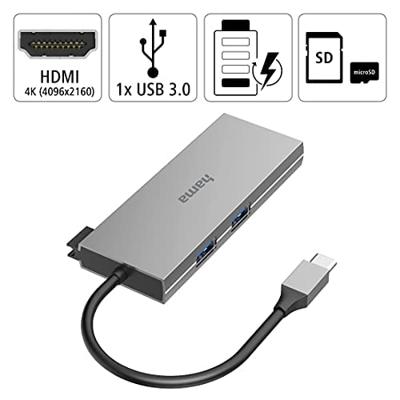 Hama USB-C (USB 3.2 Gen 2) multiport hub 6 poorten Grijs