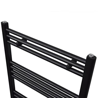 Radiator / handdoekenrek recht 480x480 mm zwart - thumbnail