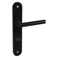 Impresso London Binnendeurbeslag Ovaal met Schroefen WC Rozet | Zwarte Deurklink | Set van 2 Deurkrukken - thumbnail