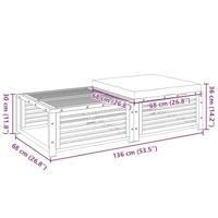 Tuintafel met kruk massief acaciahout - thumbnail