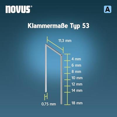 Novus nietjes A 53/8, doos met 1800 stuks - thumbnail