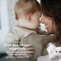 Difrax LOVI Dynamic Pacifier 6-18 Months Botanic Pink Purple - Fopspeen - thumbnail