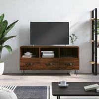 Tv-meubel 102x36x50 cm bewerkt hout bruin eikenkleur - thumbnail