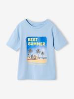T-shirt met korte mouwen voor jongens hemelsblauw - thumbnail